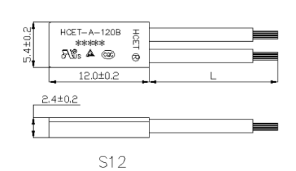 溫度開關尺寸圖