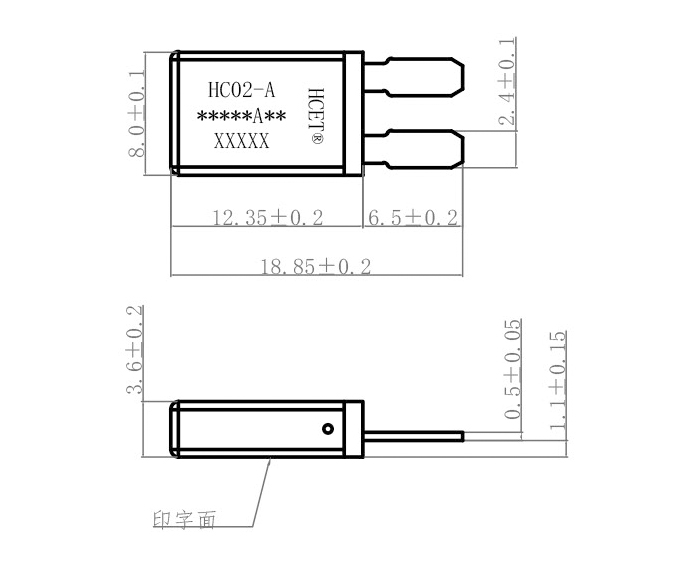 后視鏡電機保護器-尺寸圖