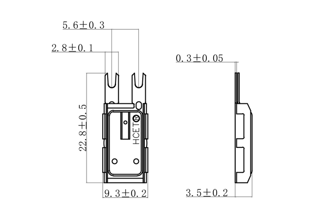 HC01座椅電機熱保護器尺寸圖